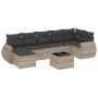 Garden sofa set 8 pieces and gray synthetic rattan cushions by , Modular outdoor sofas - Ref: Foro24-3221691, Price: 544,20 €...