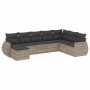 Garden sofa set 8 pieces and gray synthetic rattan cushions by , Modular outdoor sofas - Ref: Foro24-3221761, Price: 555,87 €...