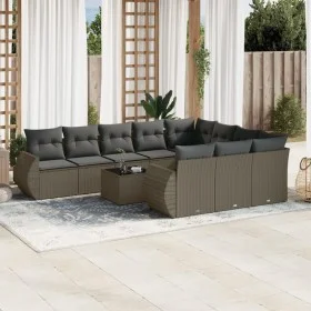 Garden sofa set 11 pieces and gray synthetic rattan cushions by , Modular outdoor sofas - Ref: Foro24-3221901, Price: 818,20 ...