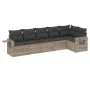 Garden sofa set 6 pieces and gray synthetic rattan cushions by , Garden sets - Ref: Foro24-3220191, Price: 425,61 €, Discount: %