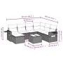 Garden sofa set 8 pieces and gray synthetic rattan cushions by , Garden sets - Ref: Foro24-3220511, Price: 524,96 €, Discount: %