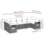 7-piece garden sofa set with light gray PE rattan cushions by , Garden sets - Ref: Foro24-3220591, Price: 509,07 €, Discount: %
