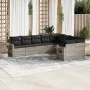 Garden furniture set 9 pieces and light gray synthetic rattan cushions by , Garden sets - Ref: Foro24-3220641, Price: 621,89 ...