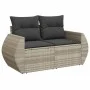 Garden sofa set 6 pieces and gray synthetic rattan cushions by , Garden sets - Ref: Foro24-3221431, Price: 445,20 €, Discount: %