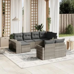 Set of 10-piece garden sofas with light gray synthetic rattan cushions by , Garden sets - Ref: Foro24-3228902, Price: 621,61 ...