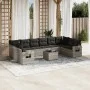 Gartensofagarnitur 11-teilig mit grauen Polstern aus synthetischem Rattan von , Gartensets - Ref: Foro24-3220681, Preis: 739,...