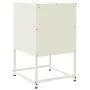 White steel bedside table 36x39x60.5 cm by , Nightstands - Ref: Foro24-846456, Price: 40,62 €, Discount: %