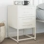 Mesita de noche de acero blanco 36x39x60,5 cm de , Mesitas de noche - Ref: Foro24-846468, Precio: 52,45 €, Descuento: %