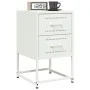 Mesita de noche de acero blanco 36x39x60,5 cm de , Mesitas de noche - Ref: Foro24-846468, Precio: 52,45 €, Descuento: %