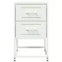 Mesita de noche de acero blanco 36x39x60,5 cm de , Mesitas de noche - Ref: Foro24-846468, Precio: 52,45 €, Descuento: %