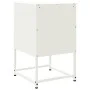 Mesita de noche de acero blanco 36x39x60,5 cm de , Mesitas de noche - Ref: Foro24-846468, Precio: 52,45 €, Descuento: %