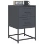 Bedside tables 2 units anthracite gray steel 36x39x60.5 cm by , Nightstands - Ref: Foro24-846463, Price: 93,33 €, Discount: %