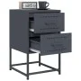 Bedside tables 2 units anthracite gray steel 36x39x60.5 cm by , Nightstands - Ref: Foro24-846463, Price: 93,33 €, Discount: %