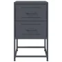 Bedside tables 2 units anthracite gray steel 36x39x60.5 cm by , Nightstands - Ref: Foro24-846463, Price: 93,33 €, Discount: %