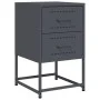 Bedside tables 2 units anthracite gray steel 36x39x60.5 cm by , Nightstands - Ref: Foro24-846463, Price: 93,33 €, Discount: %