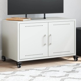 TV-Möbel aus kaltgewalztem Stahl in Weiß, 68x39x43,5 cm. von , TV-Möbel - Ref: Foro24-846643, Preis: 66,33 €, Rabatt: %