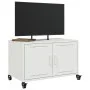 TV-Möbel aus kaltgewalztem Stahl in Weiß, 68x39x43,5 cm. von , TV-Möbel - Ref: Foro24-846643, Preis: 65,57 €, Rabatt: %