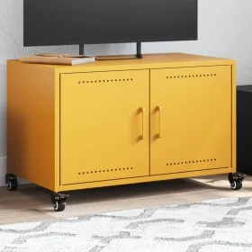 TV-Möbel aus kaltgewalztem Stahl in Senfgelb, 68x39x43,5 cm. von , TV-Möbel - Ref: Foro24-846641, Preis: 65,57 €, Rabatt: %