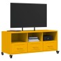 TV-Möbel aus kaltgewalztem gelbem Stahl, 100,5x39x43,5 cm. von , TV-Möbel - Ref: Foro24-846695, Preis: 119,02 €, Rabatt: %