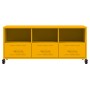 Mueble para TV acero laminado en frío amarillo 100,5x39x43,5 cm de , Muebles TV - Ref: Foro24-846695, Precio: 118,96 €, Descu...