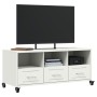 TV-Möbel aus kaltgewalztem Stahl in Weiß 100,5x39x43,5 cm von , TV-Möbel - Ref: Foro24-846697, Preis: 118,00 €, Rabatt: %