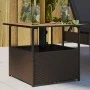 Gartentisch mit hohlem PE-Rattan-Schirmständer in Braun, 55x55x46,5 cm. von , Gartentische - Ref: Foro24-364118, Preis: 69,61...