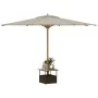 Gartentisch mit hohlem PE-Rattan-Schirmständer in Braun, 55x55x46,5 cm. von , Gartentische - Ref: Foro24-364118, Preis: 69,61...