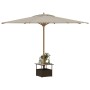 Gartentisch mit hohlem PE-Rattan-Schirmständer in Braun, 55x55x46,5 cm. von , Gartentische - Ref: Foro24-364118, Preis: 70,57...