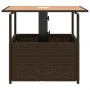 Gartentisch mit hohlem PE-Rattan-Schirmständer in Braun, 55x55x46,5 cm. von , Gartentische - Ref: Foro24-364118, Preis: 69,61...