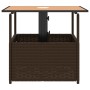 Hollow PE brown rattan garden table with umbrella 55x55x46.5 cm by , Garden tables - Ref: Foro24-364118, Price: 70,57 €, Disc...