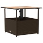 Hollow PE brown rattan garden table with umbrella 55x55x46.5 cm by , Garden tables - Ref: Foro24-364118, Price: 70,57 €, Disc...