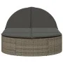 Double sun lounger with gray synthetic rattan cushions by , Loungers - Ref: Foro24-368648, Price: 265,96 €, Discount: %