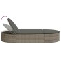 Doppel-Liegestuhl mit grauen Polstern aus synthetischem Rattan von , Liegen - Ref: Foro24-368648, Preis: 270,35 €, Rabatt: %