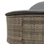 Double sun lounger with gray synthetic rattan cushions by , Loungers - Ref: Foro24-368648, Price: 265,96 €, Discount: %
