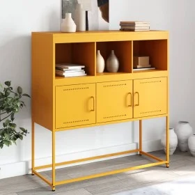 Cold-rolled steel sideboard in yellow, 100.5x39x107 cm by , Sideboards - Ref: Foro24-846593, Price: 131,91 €, Discount: %