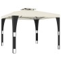 Pavillon mit doppeltem Dach, cremefarben aus Stahl, 2,98x2,98 m. von , Zelte und Pavillons - Ref: Foro24-368440, Preis: 254,1...