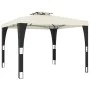 Gazebo with double cream steel roof 2.98x2.98 m by , Tents and gazebos - Ref: Foro24-368440, Price: 301,47 €, Discount: %