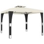 Pavillon mit doppeltem Dach, cremefarben aus Stahl, 2,98x2,98 m. von , Zelte und Pavillons - Ref: Foro24-368440, Preis: 254,1...