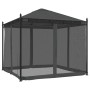 Cenador con paredes de malla acero gris antracita 2,93x2,93 m de , Carpas y cenadores - Ref: Foro24-368435, Precio: 273,70 €,...