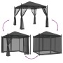 Cenador con paredes de malla acero gris antracita 2,93x2,93 m de , Carpas y cenadores - Ref: Foro24-368435, Precio: 273,70 €,...
