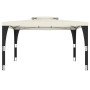 Cenador con doble techo tela crema 3,98x2,98 m de , Carpas y cenadores - Ref: Foro24-368442, Precio: 267,71 €, Descuento: %