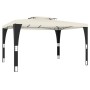 Cenador con doble techo tela crema 3,98x2,98 m de , Carpas y cenadores - Ref: Foro24-368442, Precio: 267,71 €, Descuento: %