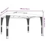 Gazebo with double cream fabric roof 3.98x2.98 m by , Tents and gazebos - Ref: Foro24-368442, Price: 317,73 €, Discount: %
