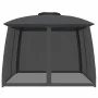 Cenador doble techo paredes malla acero antracita 2,93x2,93 m de , Carpas y cenadores - Ref: Foro24-368449, Precio: 243,48 €,...