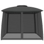 Double-roof gazebo with anthracite steel mesh walls, 2.93x2.93 m by , Tents and gazebos - Ref: Foro24-368449, Price: 258,01 €...