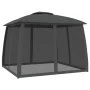 Cenador doble techo paredes malla acero antracita 2,93x2,93 m de , Carpas y cenadores - Ref: Foro24-368449, Precio: 243,48 €,...
