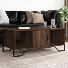 Engineered wood coffee table in brown oak, 100x51x40 cm by , Coffee table - Ref: Foro24-848493, Price: 60,48 €, Discount: %