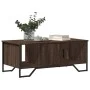Mitteltisch aus braunem Eichenfurnierholz 100x51x40 cm von , Couchtisch - Ref: Foro24-848493, Preis: 61,21 €, Rabatt: %