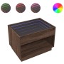 Coffee table with Infinity LED brown oak 70x50x50 cm by , Coffee table - Ref: Foro24-847664, Price: 103,16 €, Discount: %