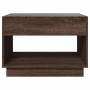 Coffee table with Infinity LED brown oak 70x50x50 cm by , Coffee table - Ref: Foro24-847664, Price: 103,16 €, Discount: %